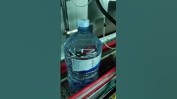 Recycling drums water drum filling equipment completed water bottling packing line running video