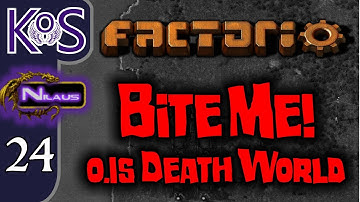 Factorio 0.15 Bite Me! Ep 24: Biter Genocide - Death World COOP MP Gameplay, Let