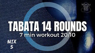 Workout Music With Interval Timer - TABATA 20/10 - 14 Rounds 7 min - Mix 26