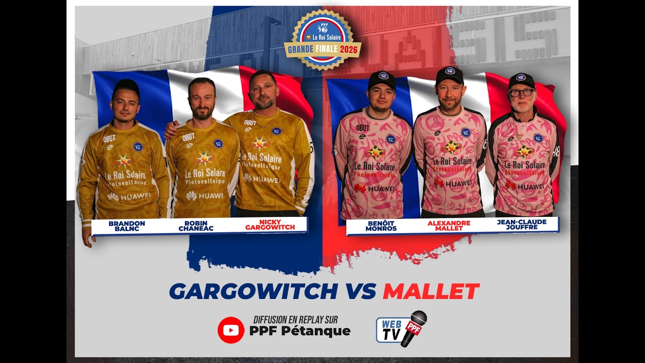 Miniature : GRANDE FINALE PPF 2026 - MESSIEURS - POULE 3 PARTIE DES PERDANTS : GARGOWITCH vs MALLET