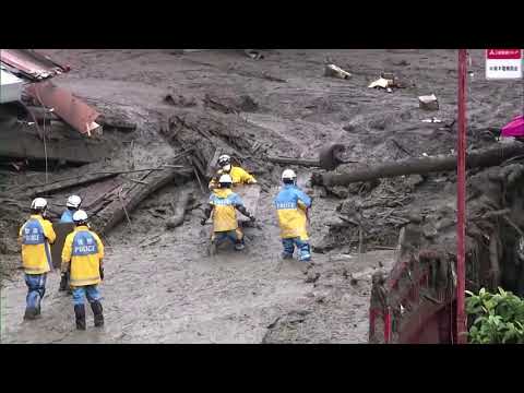 Japan's landslide rescue, with about 80 missing