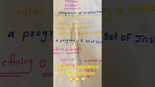 Python Sequence of instructions in telugu, and defing a variable???