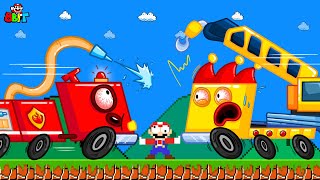 Pattern Palace: Can Mario and Numberblocks Cars vs Numberblocks Cars mix level up | Game Animation