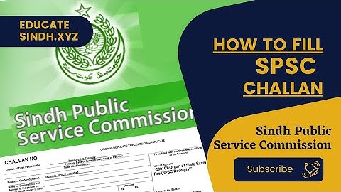 How to Fill SPSC Challan | How to Fill SPSC Challan for Town