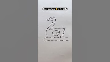 Very easy to draw duck🐣✍️…draw in 2 minute..#shorts #duck #drawing