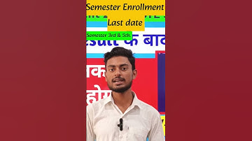 semester Enrollment Last date 🤔 semester 3rd & 5th 🔥 know it otherwise fine100/- per day #sbte #s...