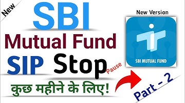 how to stop/pause sbi mutual fund sip online 2 | sip ko pause kaise kare by sbi investap app #sbimf