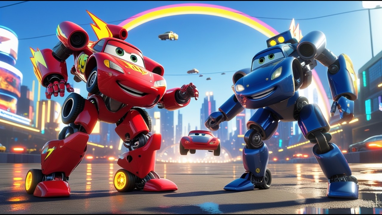 All Monster McQueen vs Robot McQueen Big & Small All Monster Epic Kitten Adventure