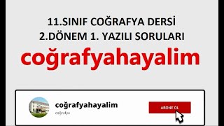 11. Sınıf Coğrafya Dersi 2. Dönem 1. Yazılı Soruları Tarım Ve Hayvancılık 1