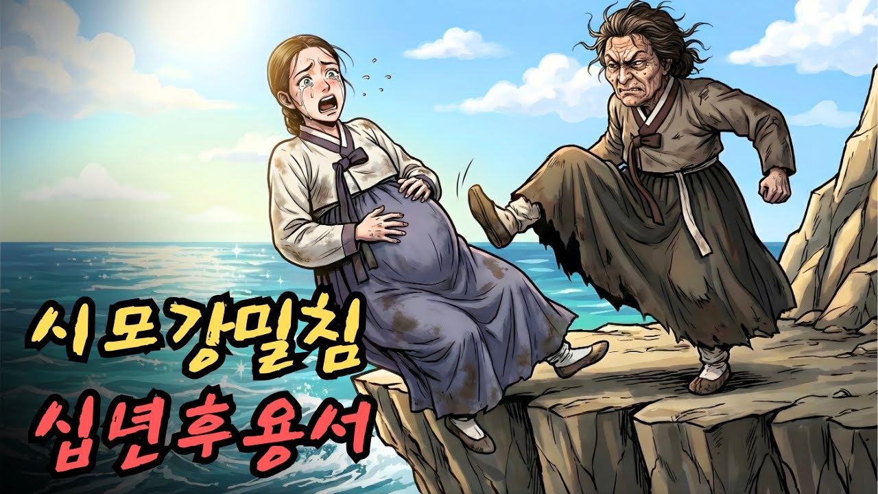 시어머니가 임신한 며느리를 강물에 밀어 넣었다. 10년 후, 원한에 가득 찬 며느리가 돌아오자 시어머니는 용서를 빌었다. | 민담 | 전설 | 설화 | 옛날이야기