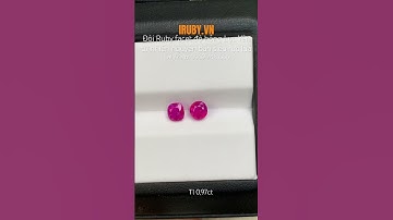 #Đôi_Ruby facet đỏ hồng Lục Yên siêu đẹp 0,97ct IRRF167 2311097 |giá: 21tr340 #iruby #daquy #ruby