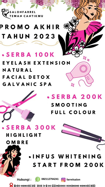 PROMO SPECIAL AKHIR TAHUN 2023!!!! Yu serbu salon farrel sekarang juga‼️‼️‼️🌸