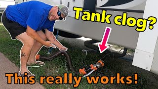 How to: unclog and RV black tank, cheap & easy fix!