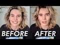 Masc makeup tutorial goes messy