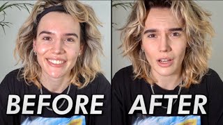 Masc Makeup tutorial (goes messy)