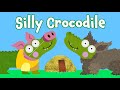 Three Little Pigs Cartoon | Silly Crocodile Fairy Tales & Bedtime Stories for Kids | 3 Little Pigs