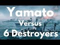 World of Warships Blitz Yamato Dodges 74 Torpedoes - 6 Destroyers