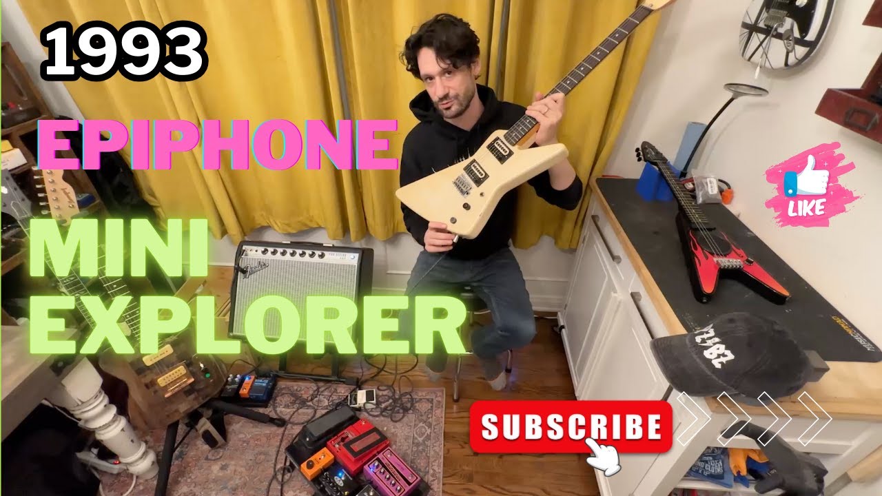 1993 Epiphone Made in Korea Small Body Explorer - YouTube