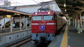 EF81形139号機牽引E26系12Bカシオペア紀行盛岡行き蓮田駅通過