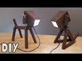 Diy wood led dog lamp