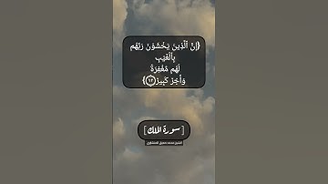 سورة الملك الآية ١٠ الى ١٤ بصوت الشيخ محمد صديق المنشاوي