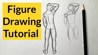 Learn drawing | How to draw Human Figure drawing (back view) step by step tutorial for beginners