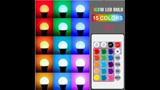 E27 مصباح التحكم الذكي Led RGB ضوء عكس الضوء 5 واط 10 واط 15 واط RGBW Led مصباح ملون تغيير لمبة Led screenshot 4