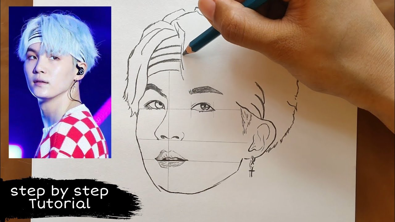 Men's Day Drawing // BTS Kpop Kim Pencil Sketch // How to draw a Boy  Wearing Mask | In this step by step drawing tutorial video, I have drawn BTS  Kpop Kim