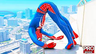 SPIDERMAN CRAZY JUMPS & BEST FALLS #2 😱 (GTA 5 Spider-Man Gameplay Fails) screenshot 1
