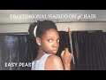 SIMPLE PROFESSIONAL UPDO ON LONG THICK 4B /4C NATURAL HAIR II Style Inspiration 6