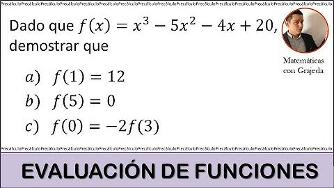 EVALUAR UNA FUNCIÓN. PRECÁLCULO. Video 143