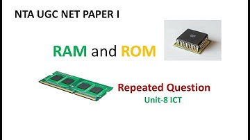 RAM and ROM | Difference | UGC NET PARER I in Tamil | Unit 8 | ICT |INFORMATION & COMMUNICATION TECH
