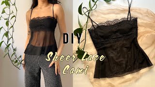 DIY Sheer Lace Cami/ Pattern Available