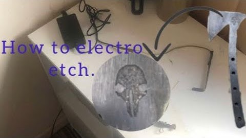 How to electro etch steel, etching my peeledmouse logo.