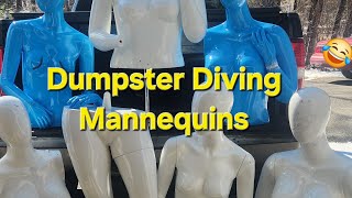 Dumpster diving mannequins 😲 This dumpster was full of money 💰!!
