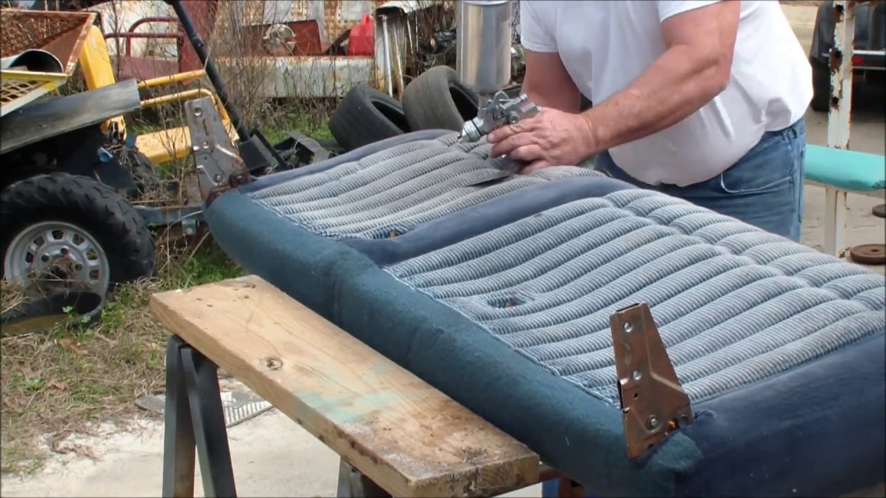 Removing Glued Seat Cover From Foam YouTube
