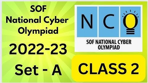 #FavFive | SOF National Cyber Olympiad Class 2 2022-2023 Set A | Computer test paper| #nco | #class2