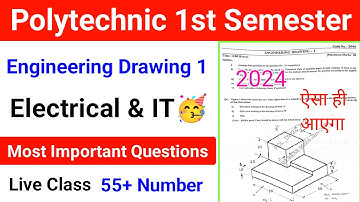 Engineering Drawing 1st Semester Polytechnic Most Important Question Polytechnic Exam 2024 | EE & IT