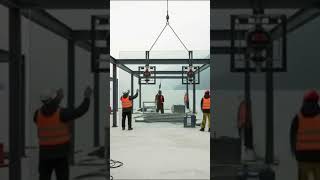 Wait for the end    🤯 Building a glass villa ON a lake!