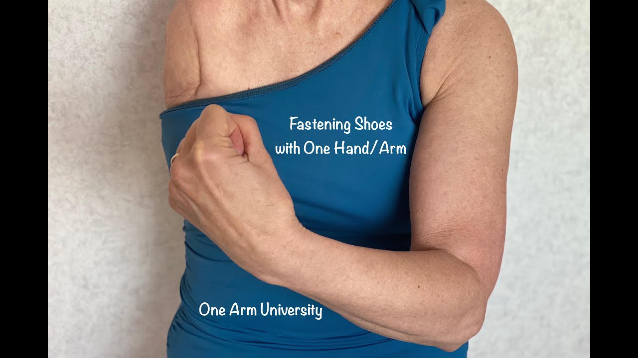 Fastening shoes with One Hand/Arm - One Arm University
