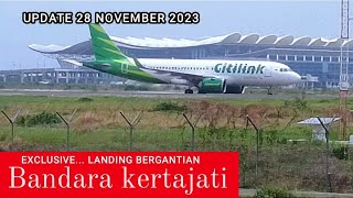 LANGKA..‼️MOMEN LANDING CITILINK. DI RUNWAY 32 BANDARA KERTAJATI.