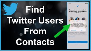 How To Find Twitter Users From Contact List