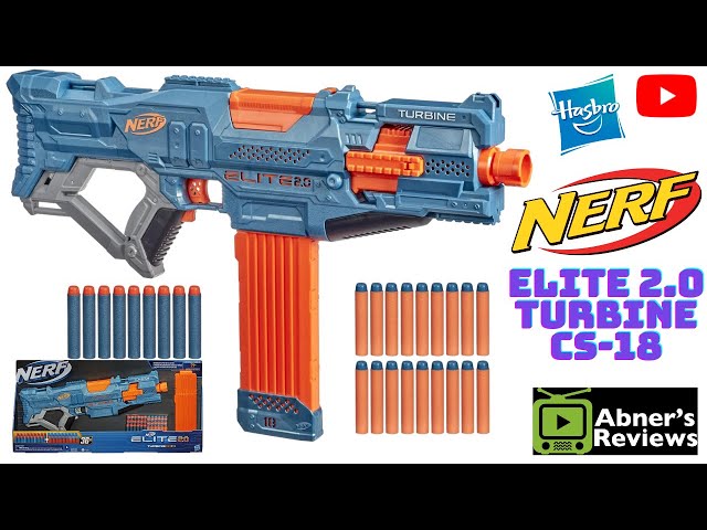 Nerf Elite 2.0, blaster à fléchettes motorisé Turbine CS-18, 36