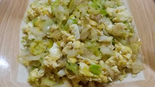 Ginisang repolyo with scrambled eggs | Sharvie Cooks