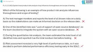 ISTQB Foundation: Explain how product risk analysis may influence thoroughness and scope of testing