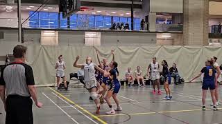 Robert Thirsk HS 2025 graduate, Claire Van Winkle, drives to the basket.