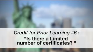 Credit for Prior Learning Video #6:  How Many Certifications Can I Apply?