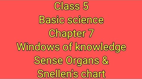 SENSE ORGANS & SNELLEN
