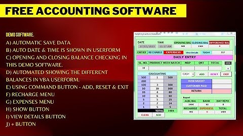 Globaltech excel | Daily VBA Excel Userform Demo Software | VBA Excel | data entry software free