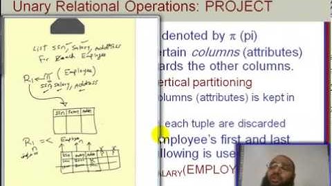 Chapter 6   Relational Algebra Operations   Project Operator   part 3